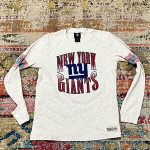 Kids Youth New York Giants NFL Football Thermal Long Sleeve Tee Tshirt